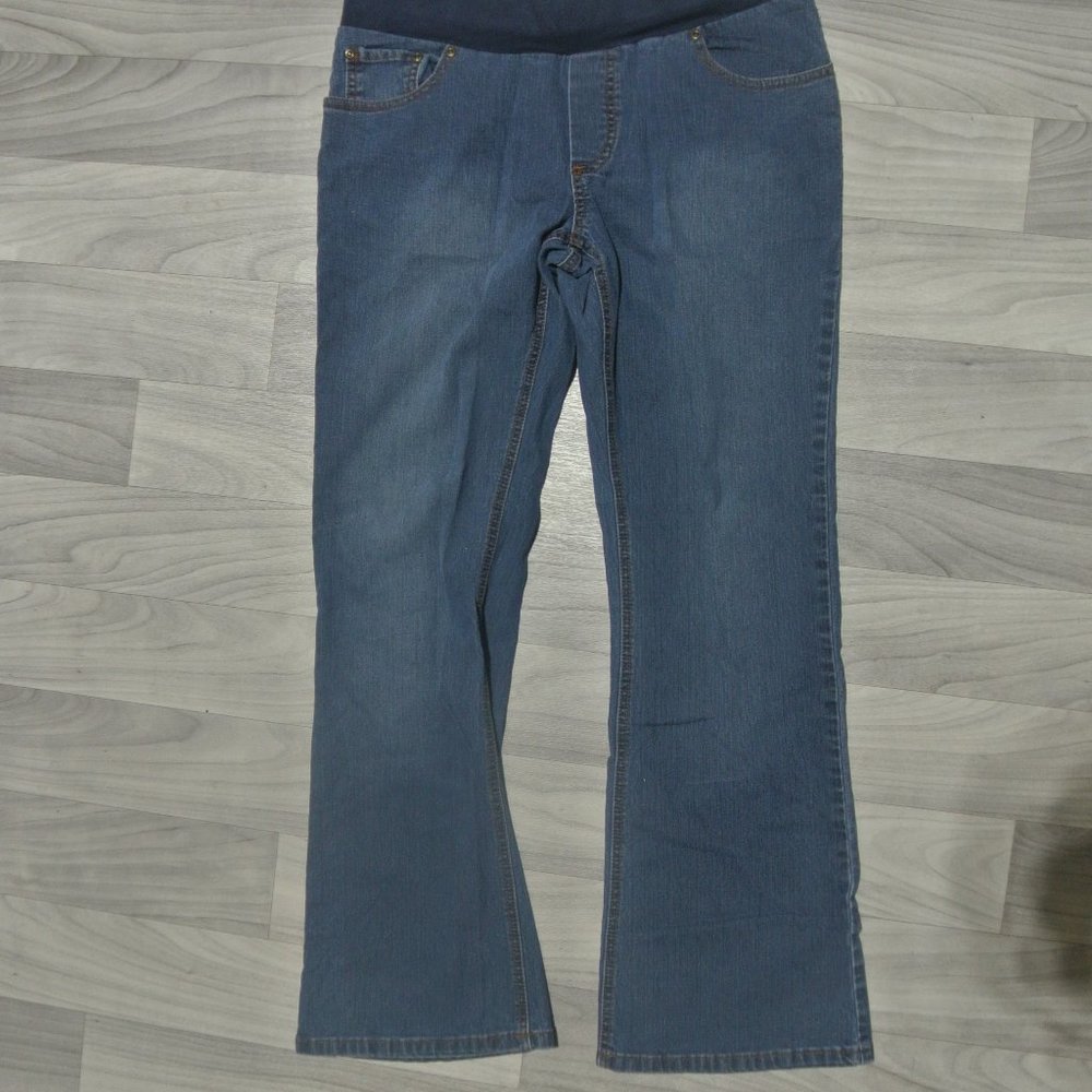 Kika Maternity Jeans Stretch Flares Bellbottoms Medium Low Panel Denim Loose